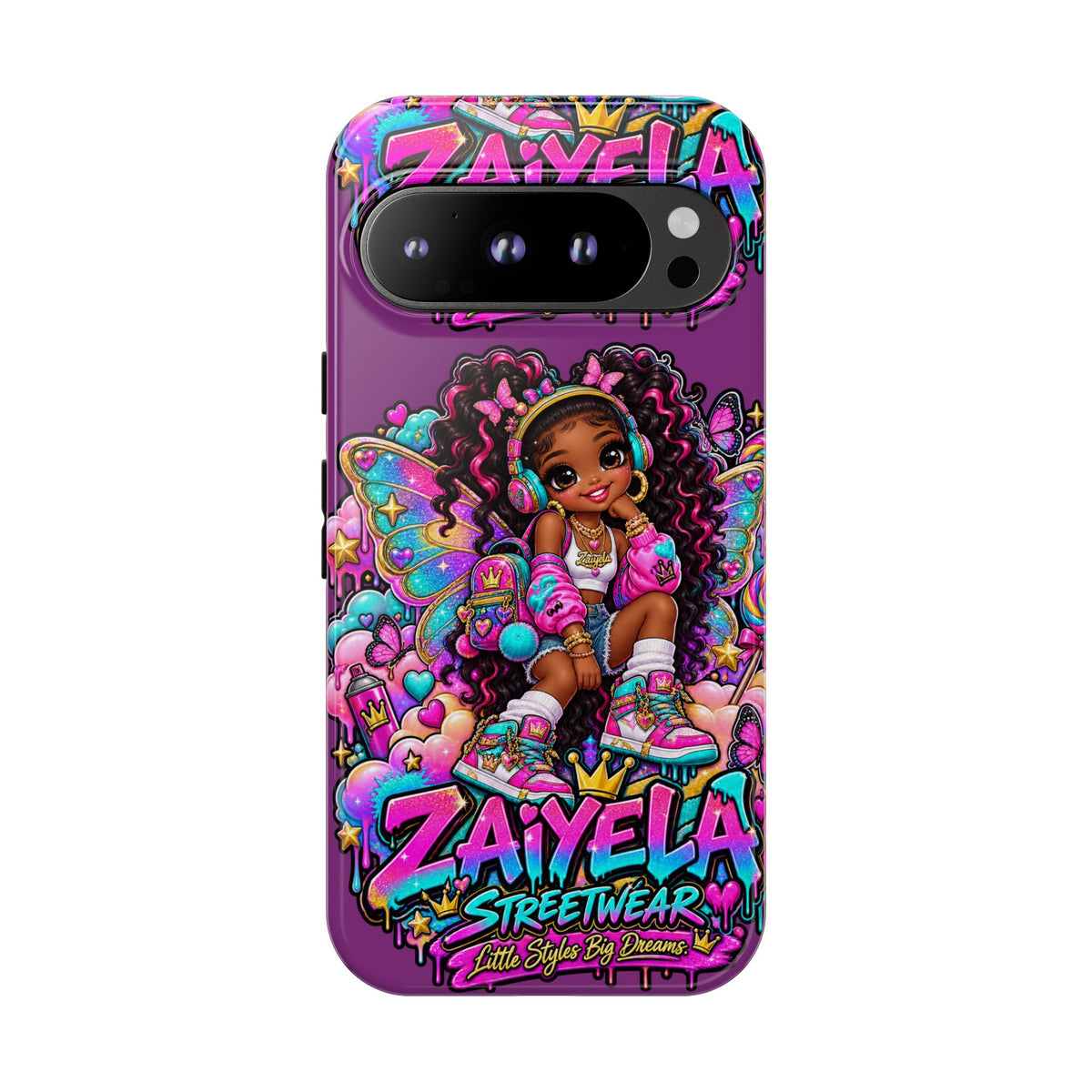 Cute Afro Rainbow Fairy Phone Case Fairy Streetwear Princess Protective Cover