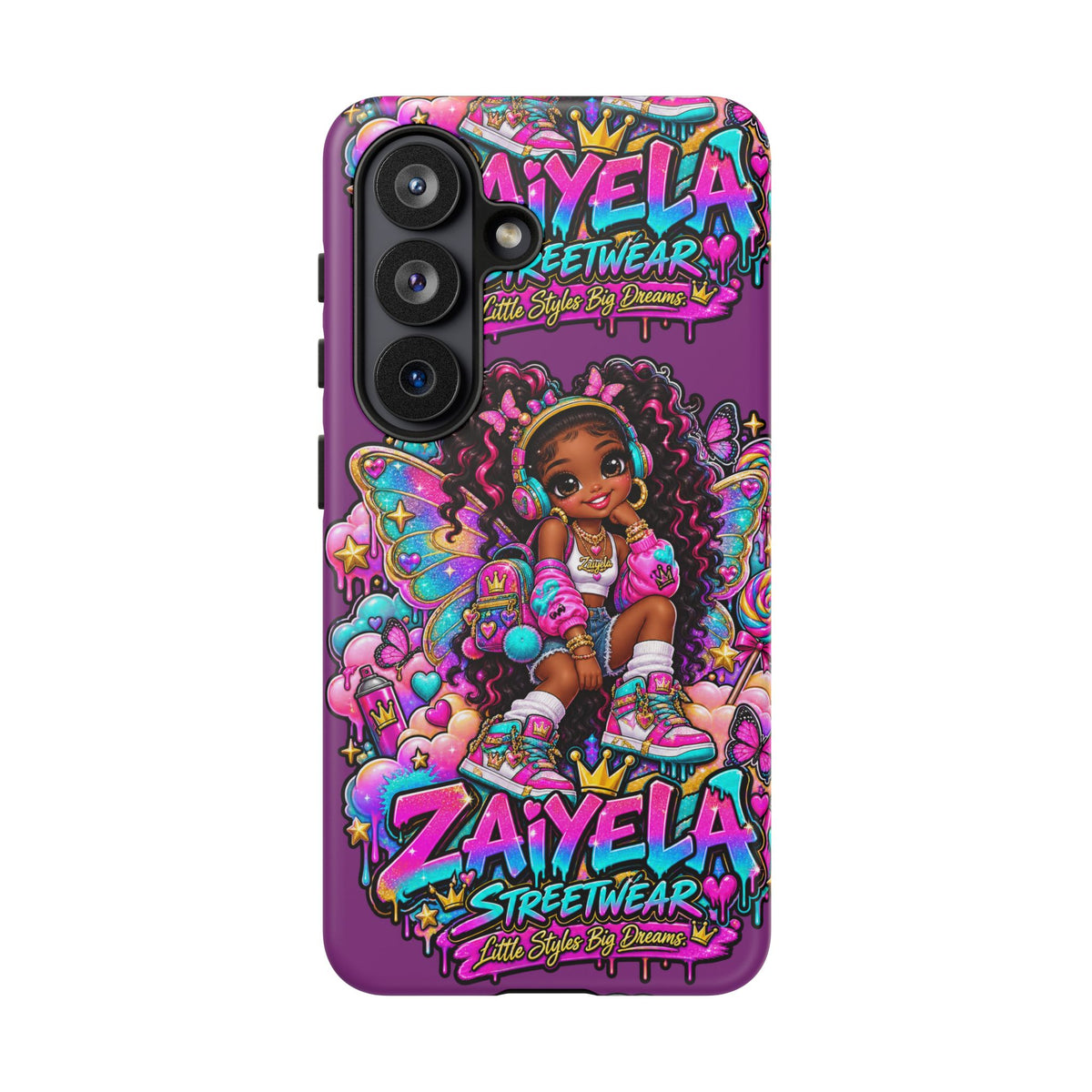 Cute Afro Rainbow Fairy Phone Case Fairy Streetwear Princess Protective Cover
