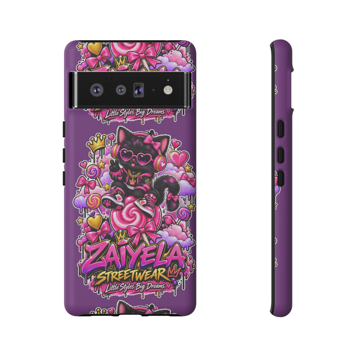 Cute Black Cat Candy Phone Case — Zaiyela Streetwear Magical Kitty