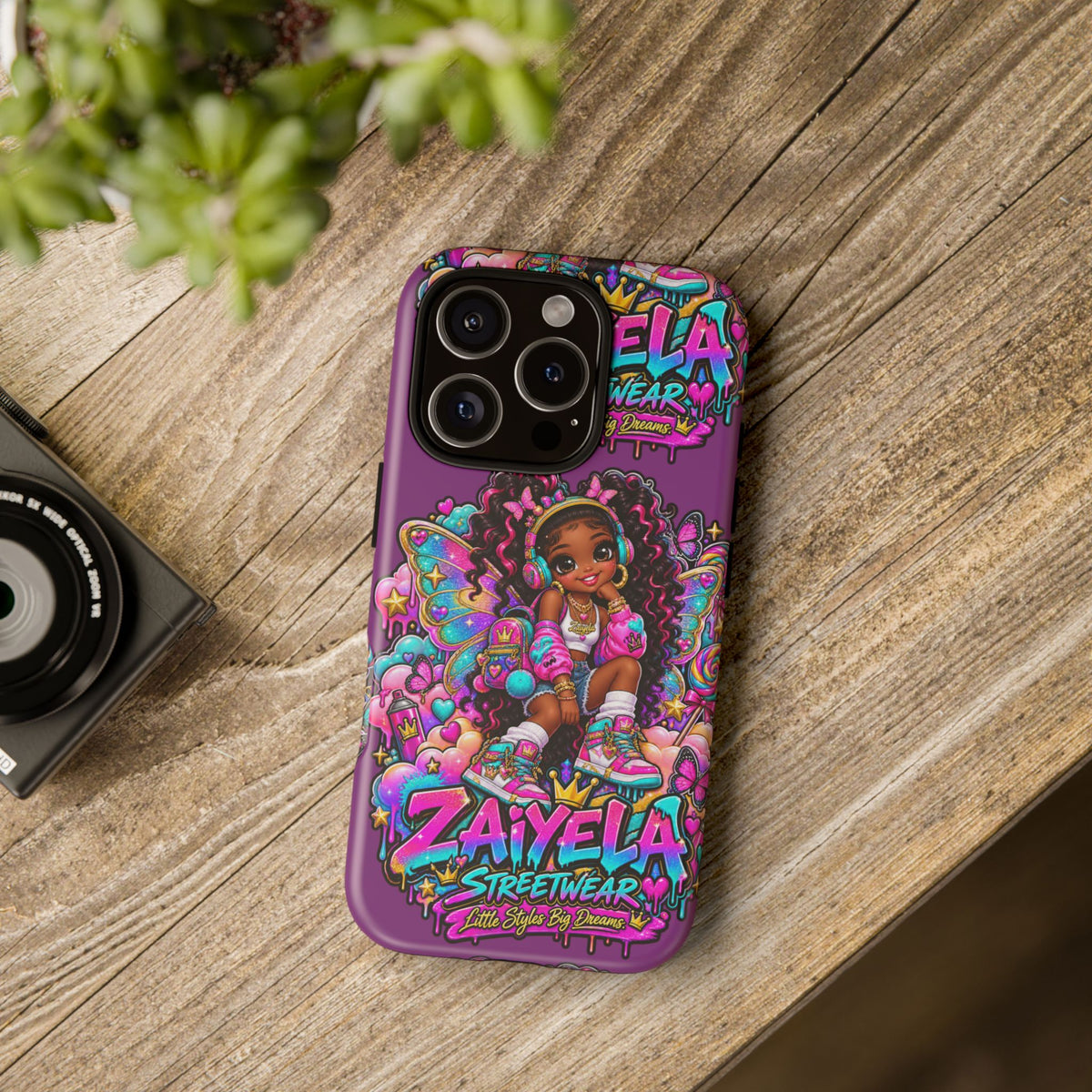 Cute Afro Rainbow Fairy Phone Case Fairy Streetwear Princess Protective Cover