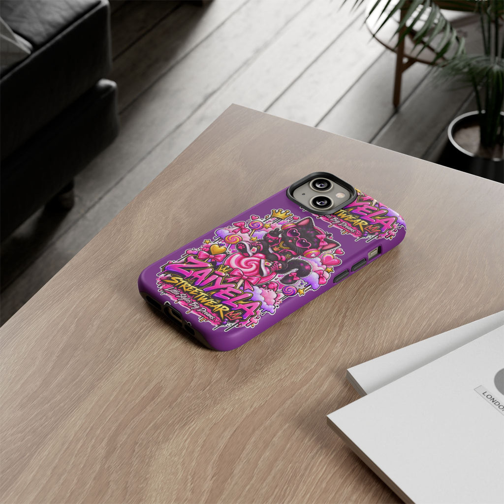 Cute Black Cat Candy Phone Case — Zaiyela Streetwear Magical Kitty
