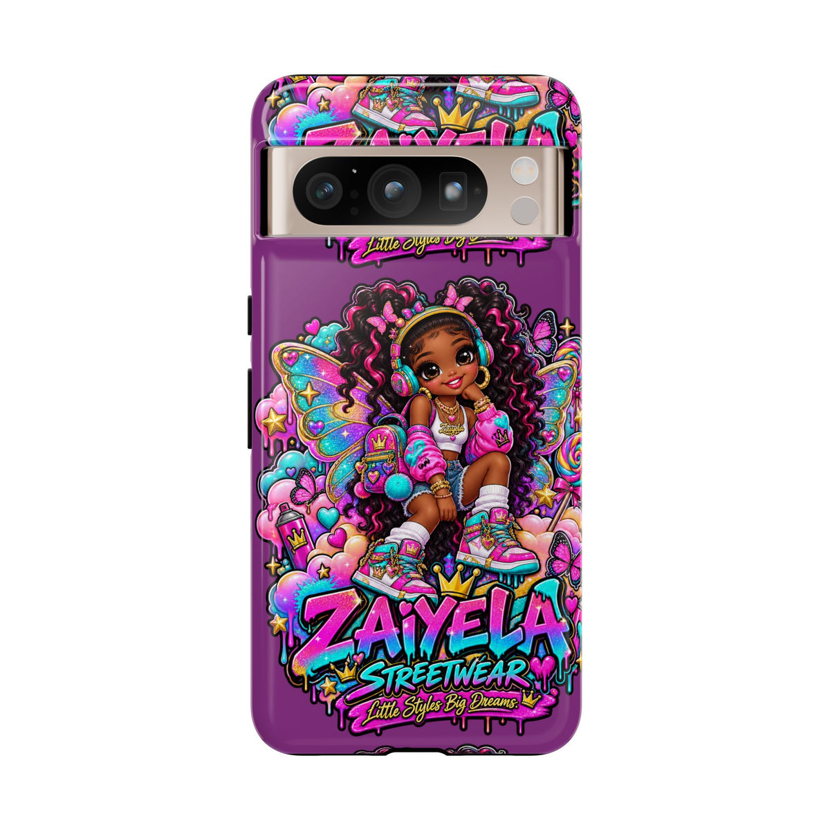 Cute Afro Rainbow Fairy Phone Case Fairy Streetwear Princess Protective Cover