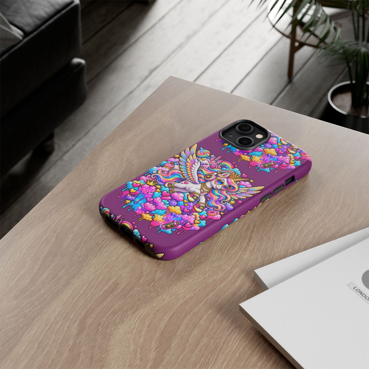 Unicorn Cute Tough Case — Colorful Rainbow Pegasus Phone Case