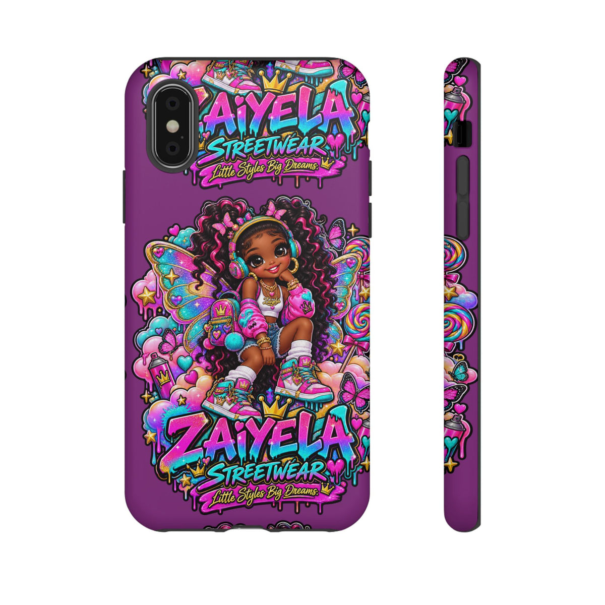 Cute Afro Rainbow Fairy Phone Case Fairy Streetwear Princess Protective Cover