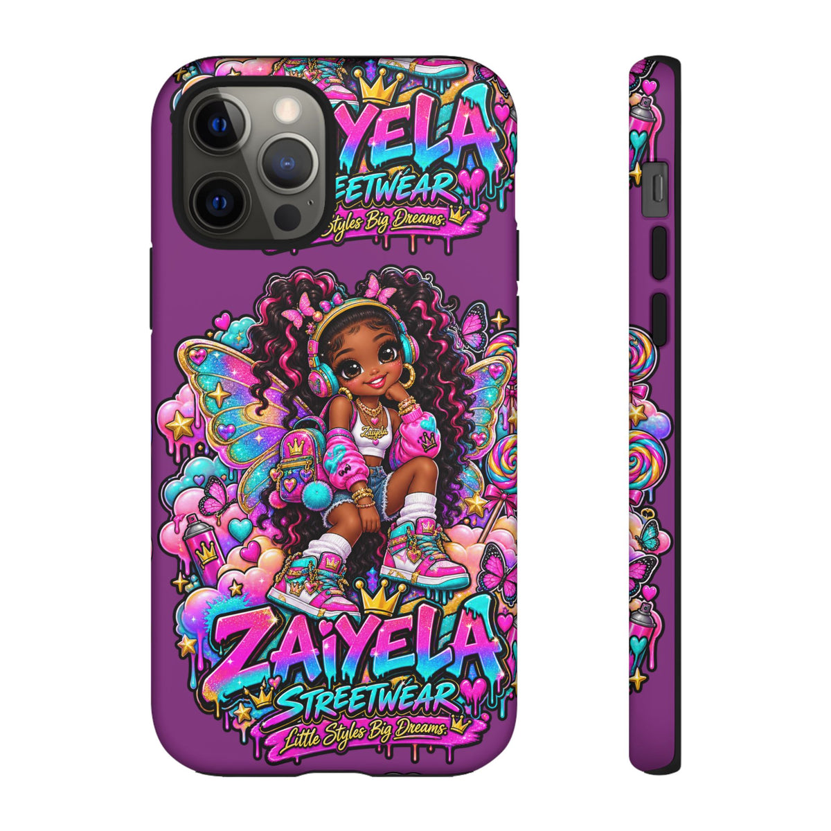 Cute Afro Rainbow Fairy Phone Case Fairy Streetwear Princess Protective Cover