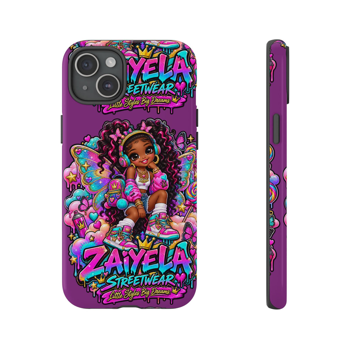 Cute Afro Rainbow Fairy Phone Case Fairy Streetwear Princess Protective Cover