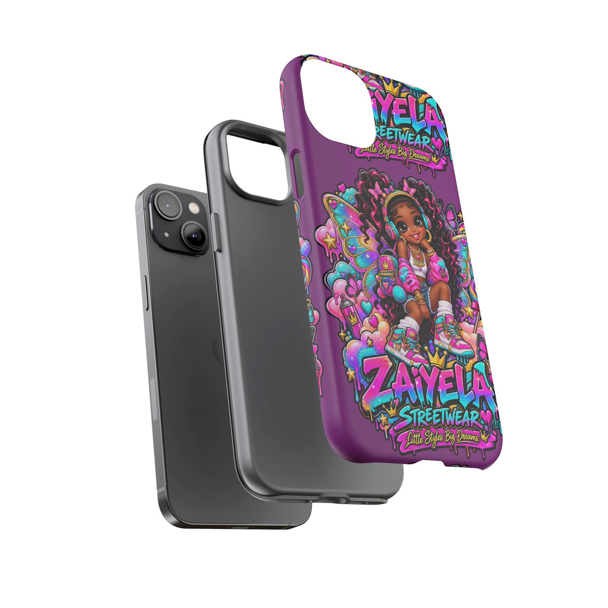 Cute Afro Rainbow Fairy Phone Case Fairy Streetwear Princess Protective Cover