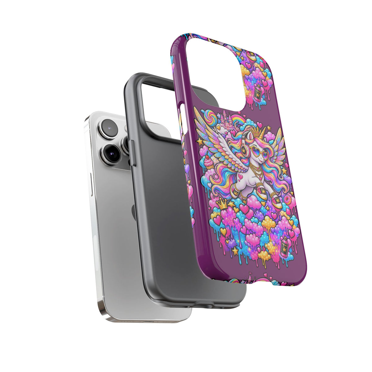 Unicorn Cute Tough Case — Colorful Rainbow Pegasus Phone Case