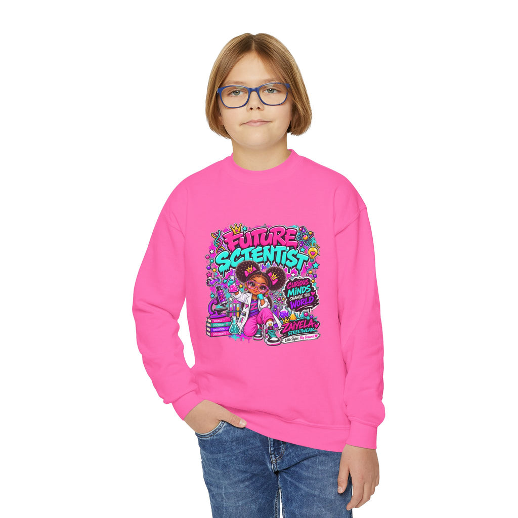 Future Scientist Youth Sweatshirt — Bright STEM Crewneck for Kids