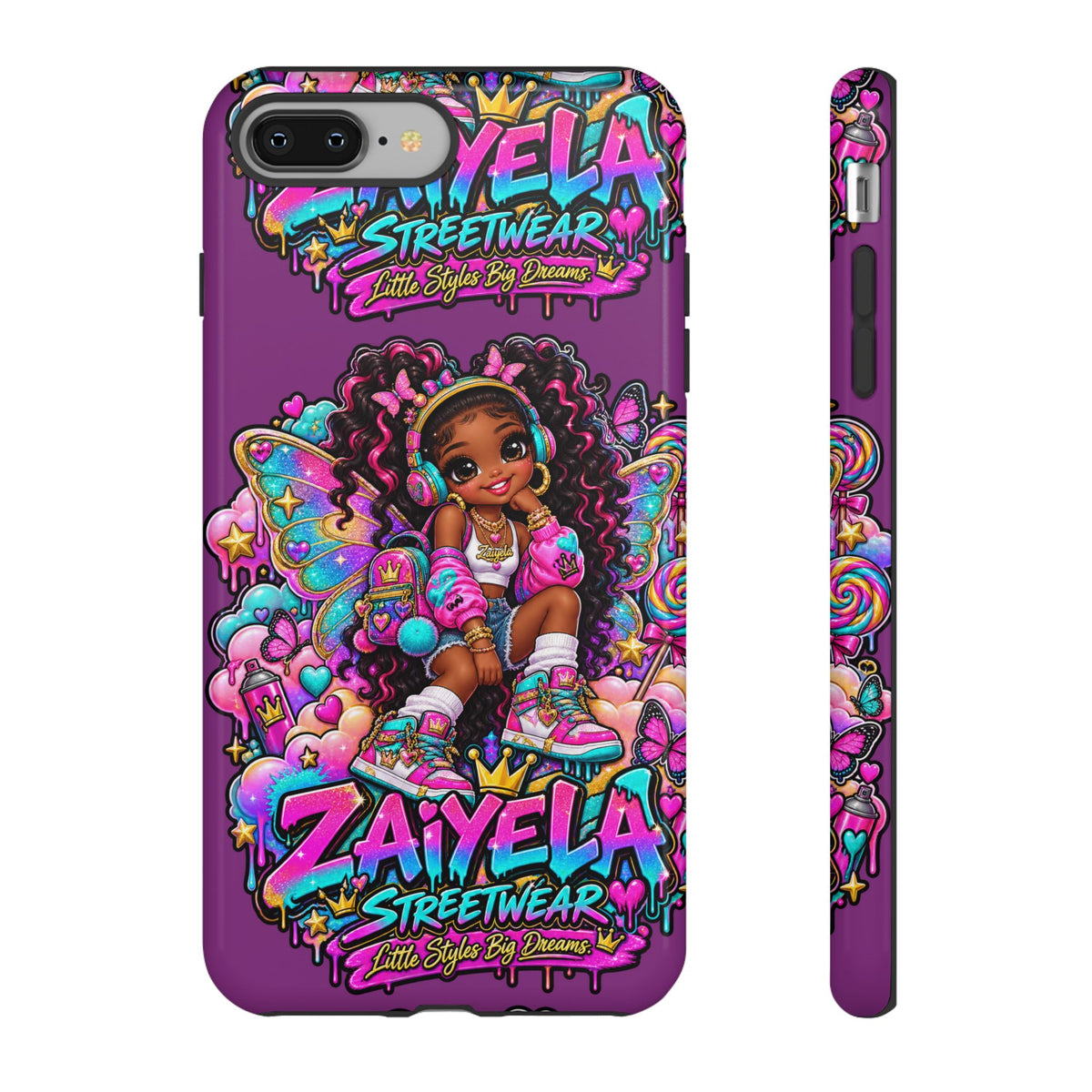Cute Afro Rainbow Fairy Phone Case Fairy Streetwear Princess Protective Cover
