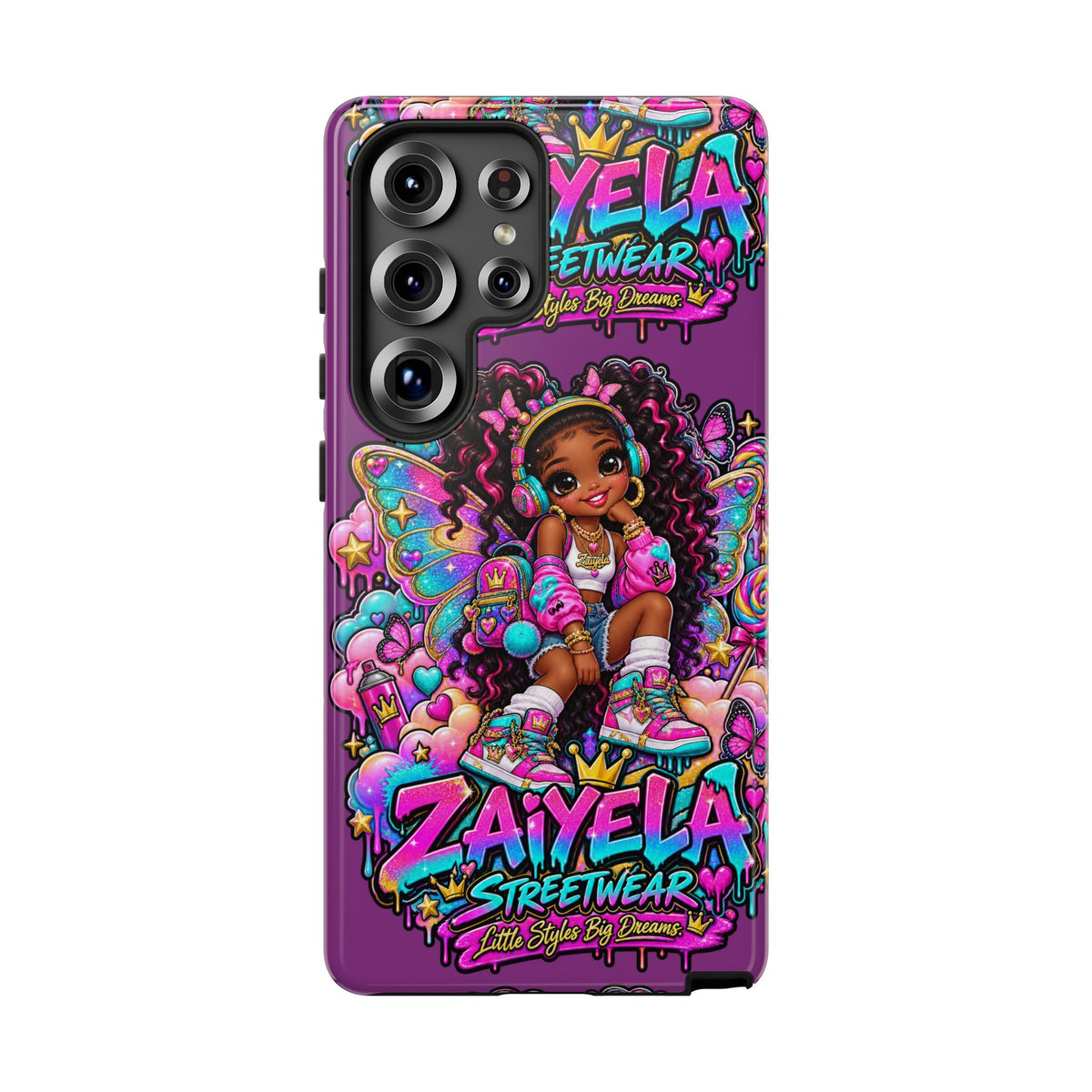Cute Afro Rainbow Fairy Phone Case Fairy Streetwear Princess Protective Cover