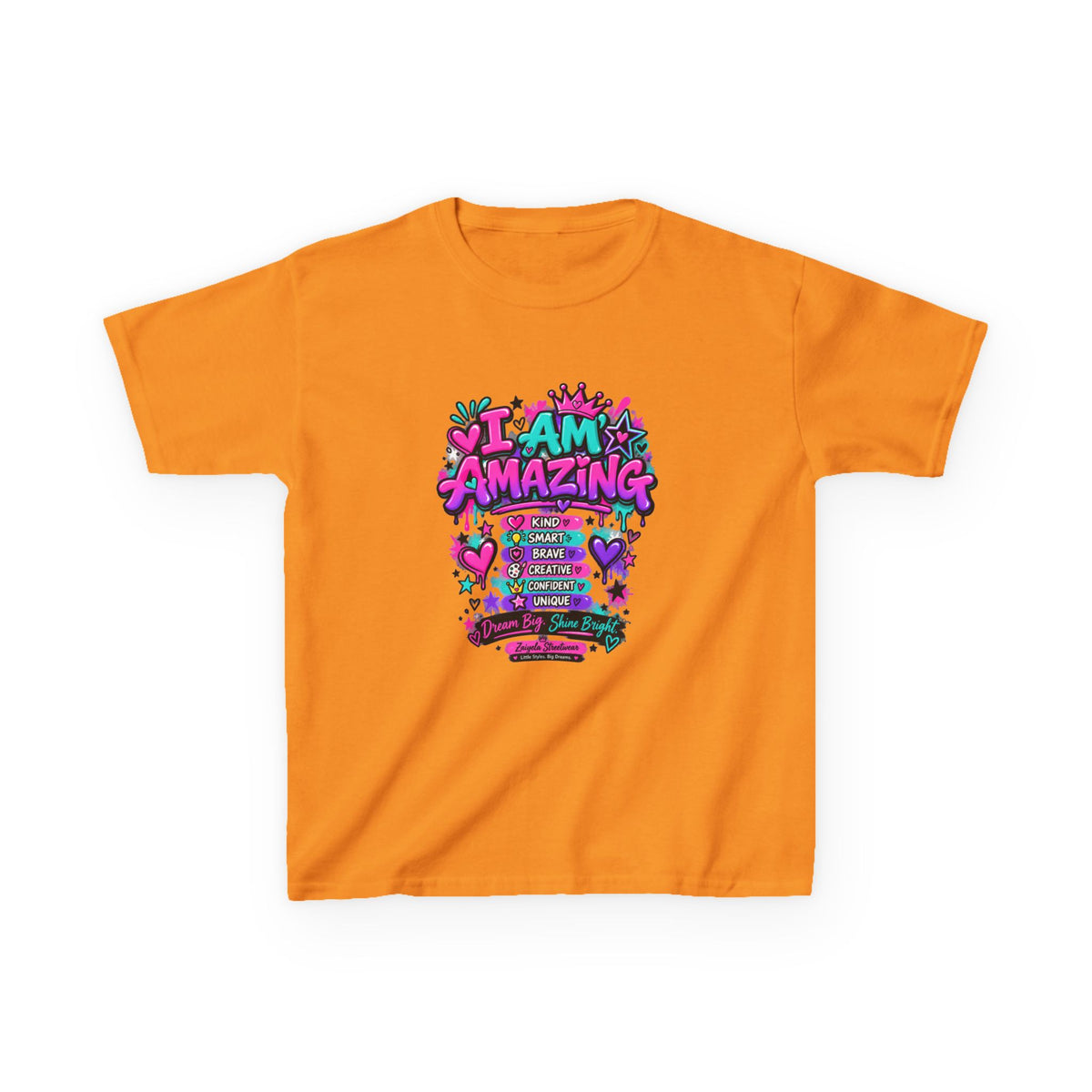 Kids T-Shirt — "I Am Amazing" Positive Affirmation Tee