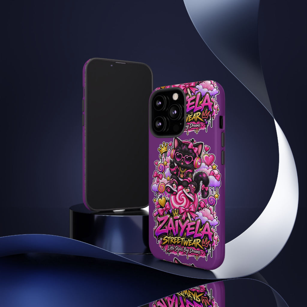 Cute Black Cat Candy Phone Case — Zaiyela Streetwear Magical Kitty