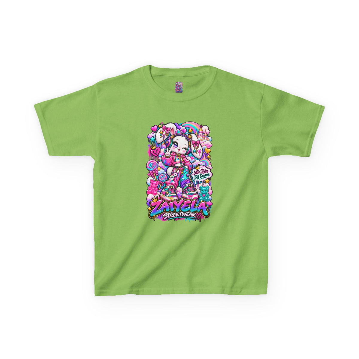 Kids Tee — Colorful Anime Candy Character Bunny Candy Dream