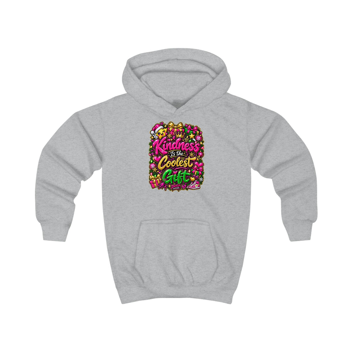 Kids Hoodie  Colorful Holiday Kids Hoodie (Kindness Is The Coolest Craft)