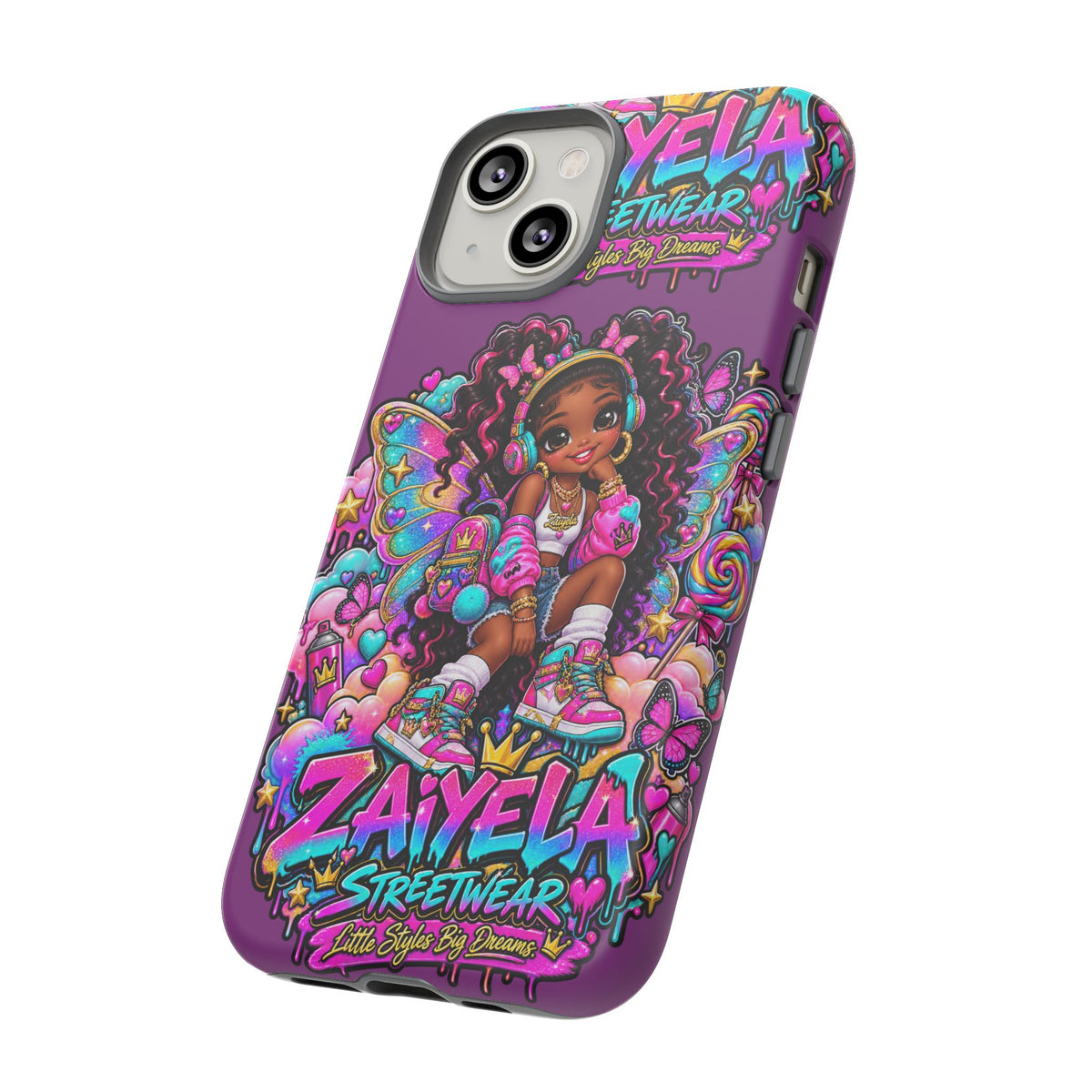 Cute Afro Rainbow Fairy Phone Case Fairy Streetwear Princess Protective Cover