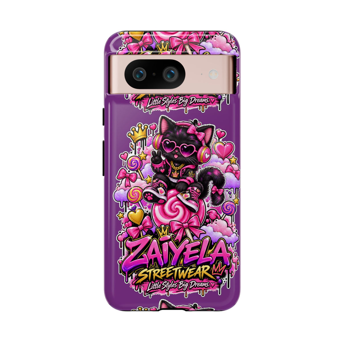 Cute Black Cat Candy Phone Case — Zaiyela Streetwear Magical Kitty