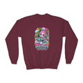 Youth Crewneck Sweatshirt Colorful Glam PandaGraphic