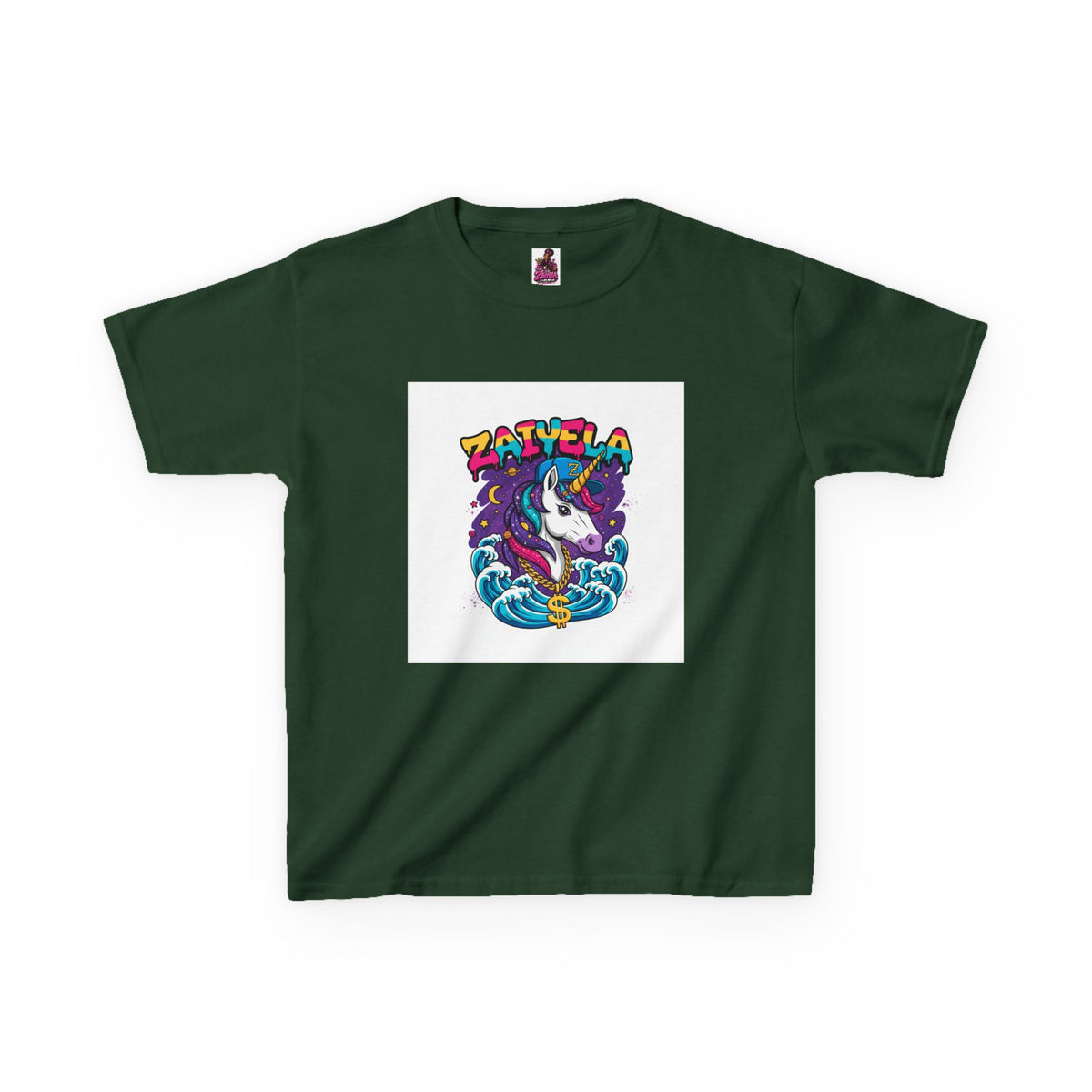 Kids T-Shirt Colorful Surf Unicorn Graphic