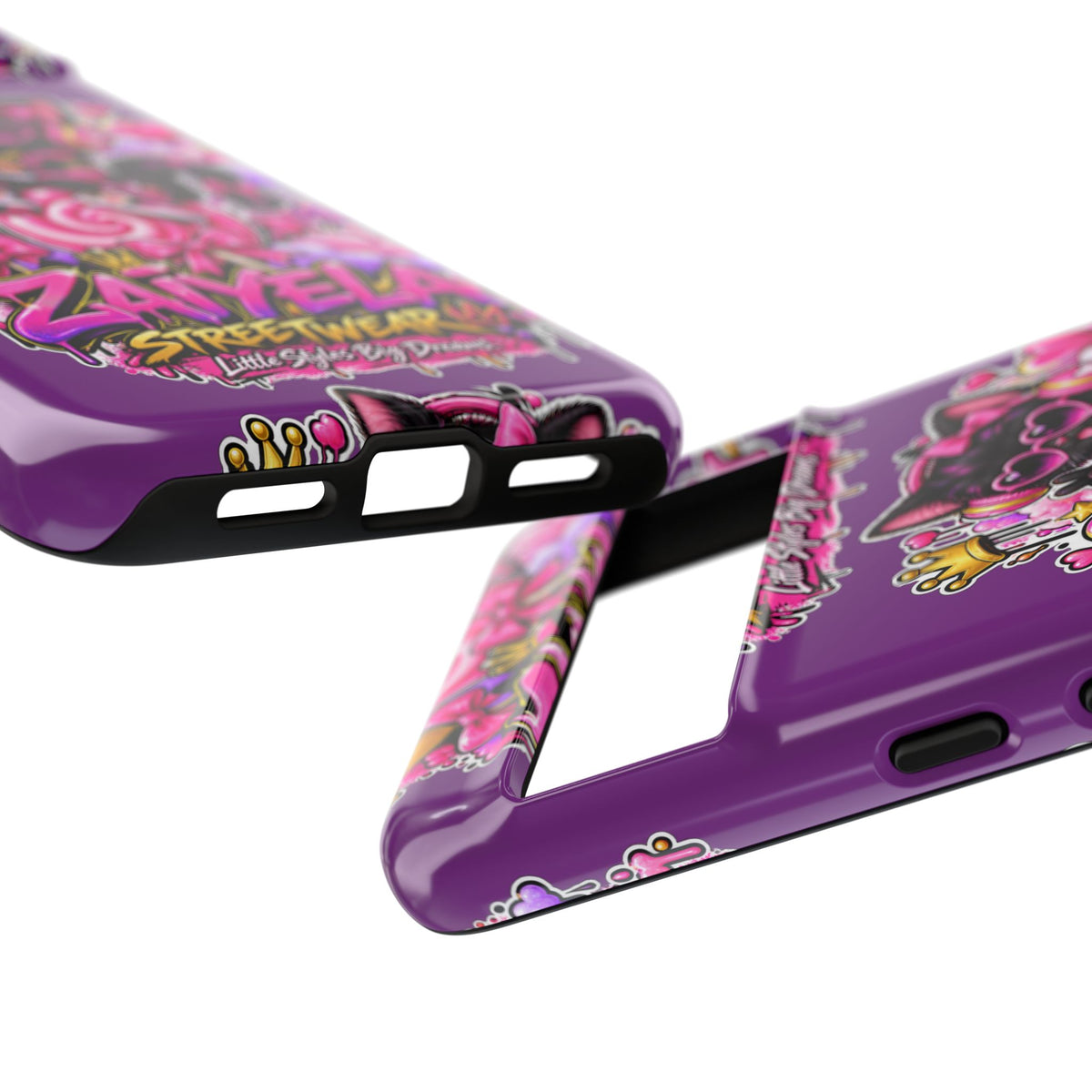 Cute Black Cat Candy Phone Case — Zaiyela Streetwear Magical Kitty
