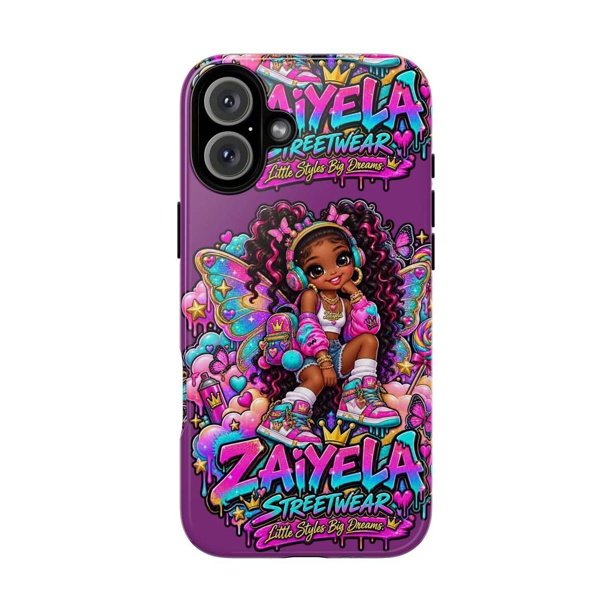Cute Afro Rainbow Fairy Phone Case Fairy Streetwear Princess Protective Cover