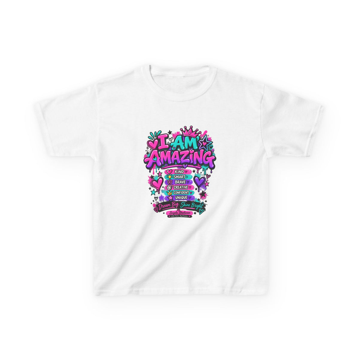 Kids T-Shirt — "I Am Amazing" Positive Affirmation Tee