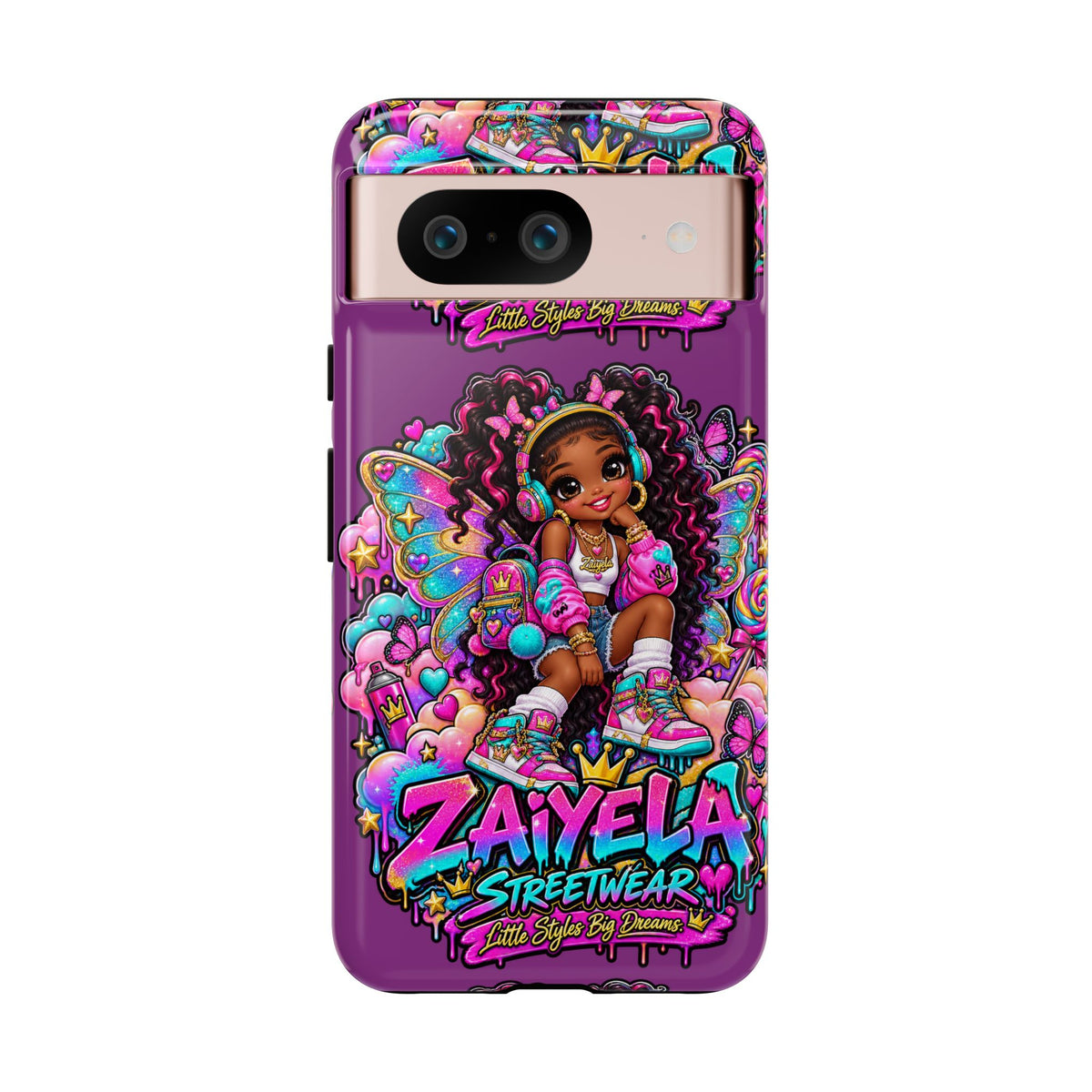 Cute Afro Rainbow Fairy Phone Case Fairy Streetwear Princess Protective Cover