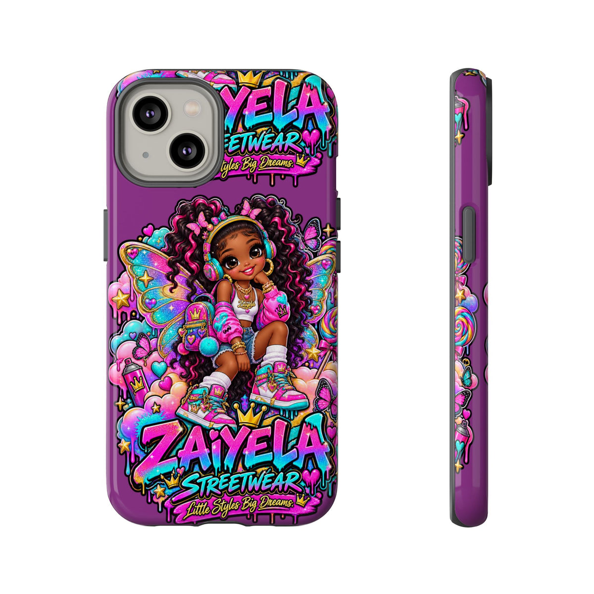 Cute Afro Rainbow Fairy Phone Case Fairy Streetwear Princess Protective Cover