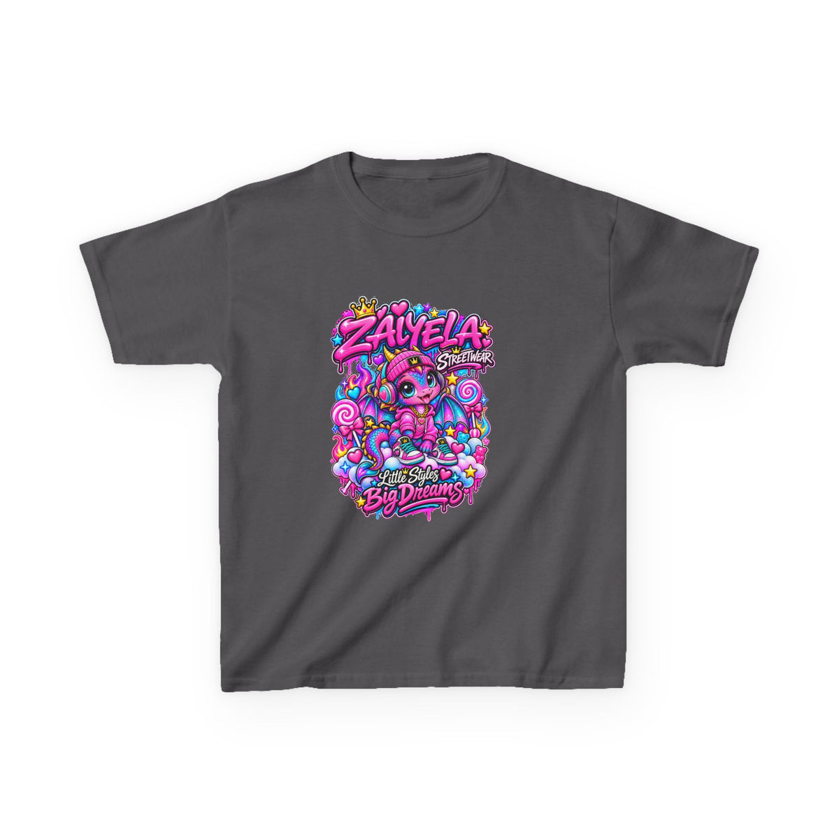 Kids Tee — Colorful Candy Galaxy "Zayelia" Graphic