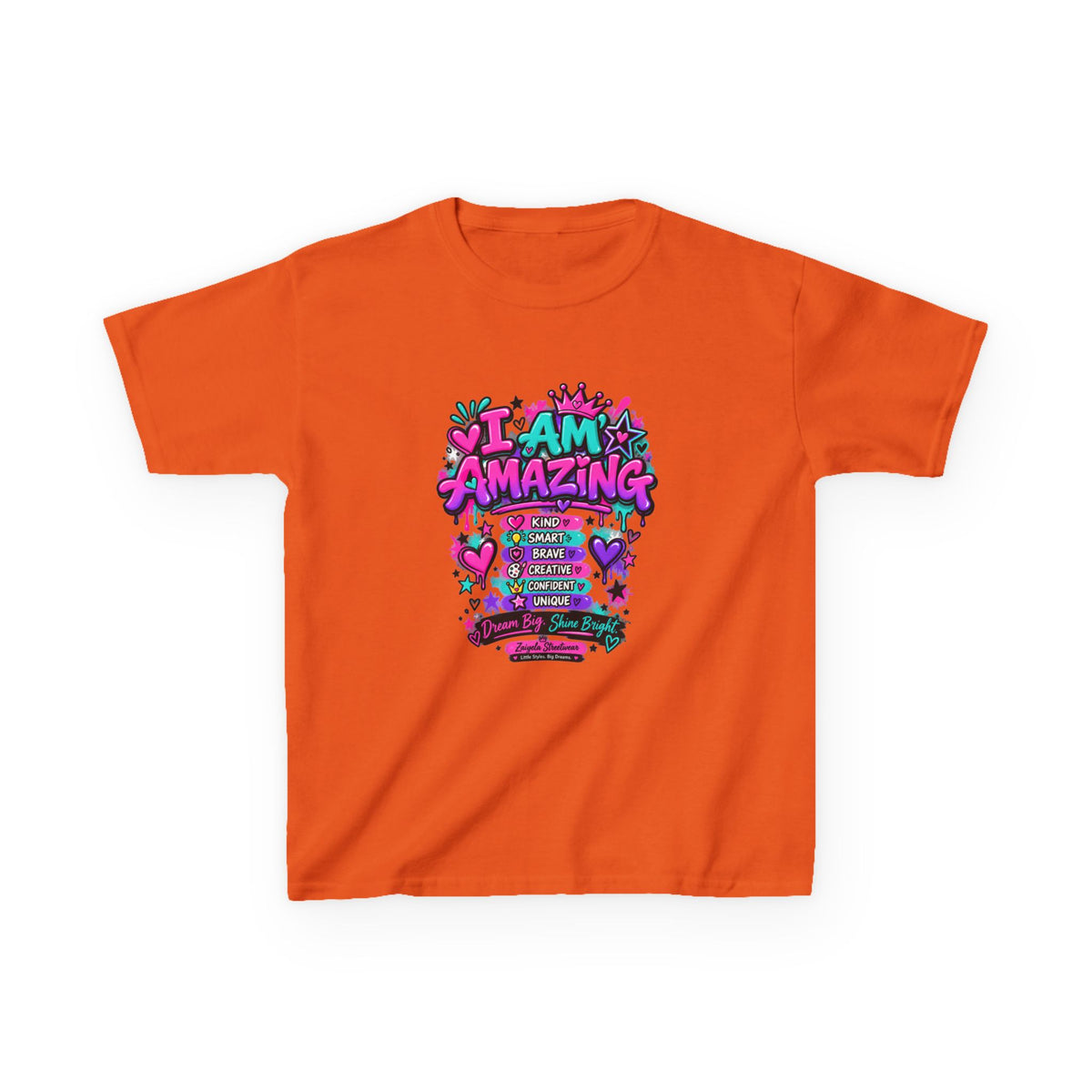 Kids T-Shirt — "I Am Amazing" Positive Affirmation Tee