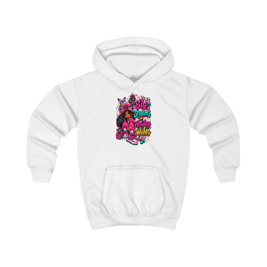 Kids Hoodie Big Dreams & Holiday Wishes Colorful Holiday Graphic Hoodie