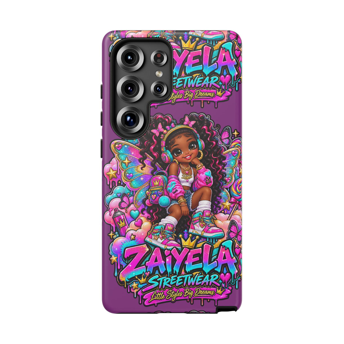 Cute Afro Rainbow Fairy Phone Case Fairy Streetwear Princess Protective Cover