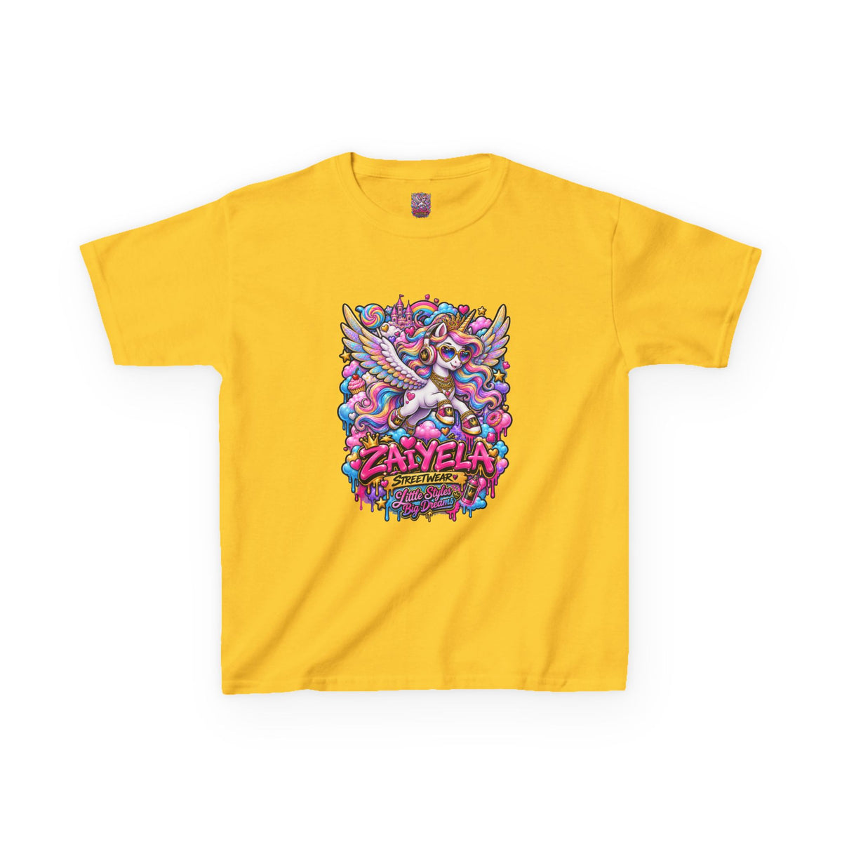Kids Tee — Colorful Pegasus Dragon Graphic