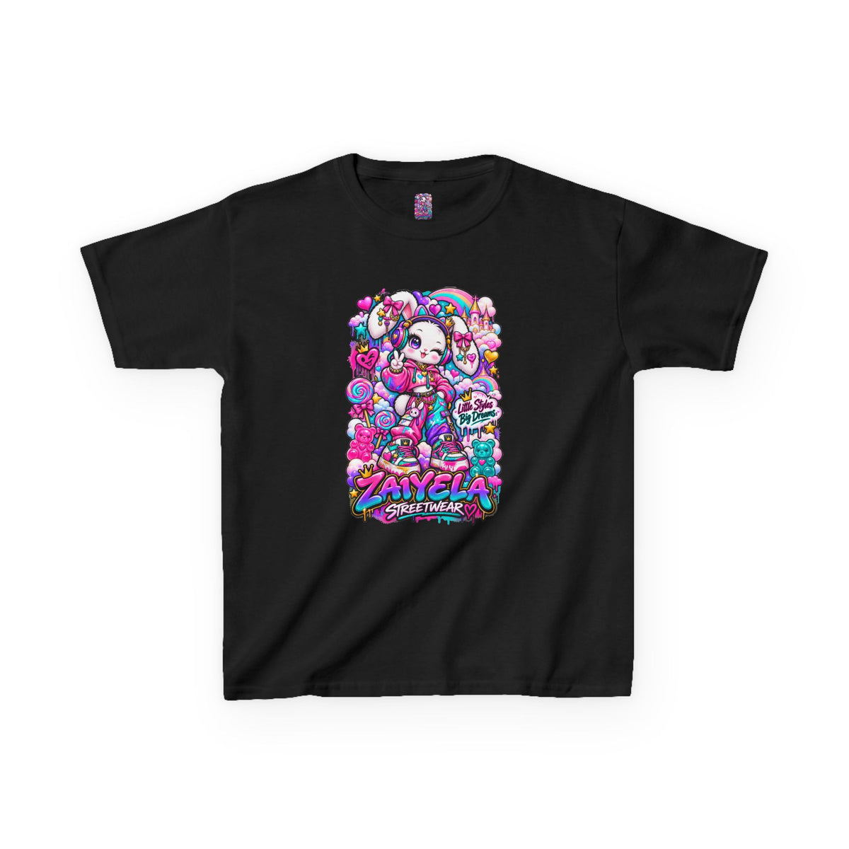 Kids Tee — Colorful Anime Candy Character Bunny Candy Dream