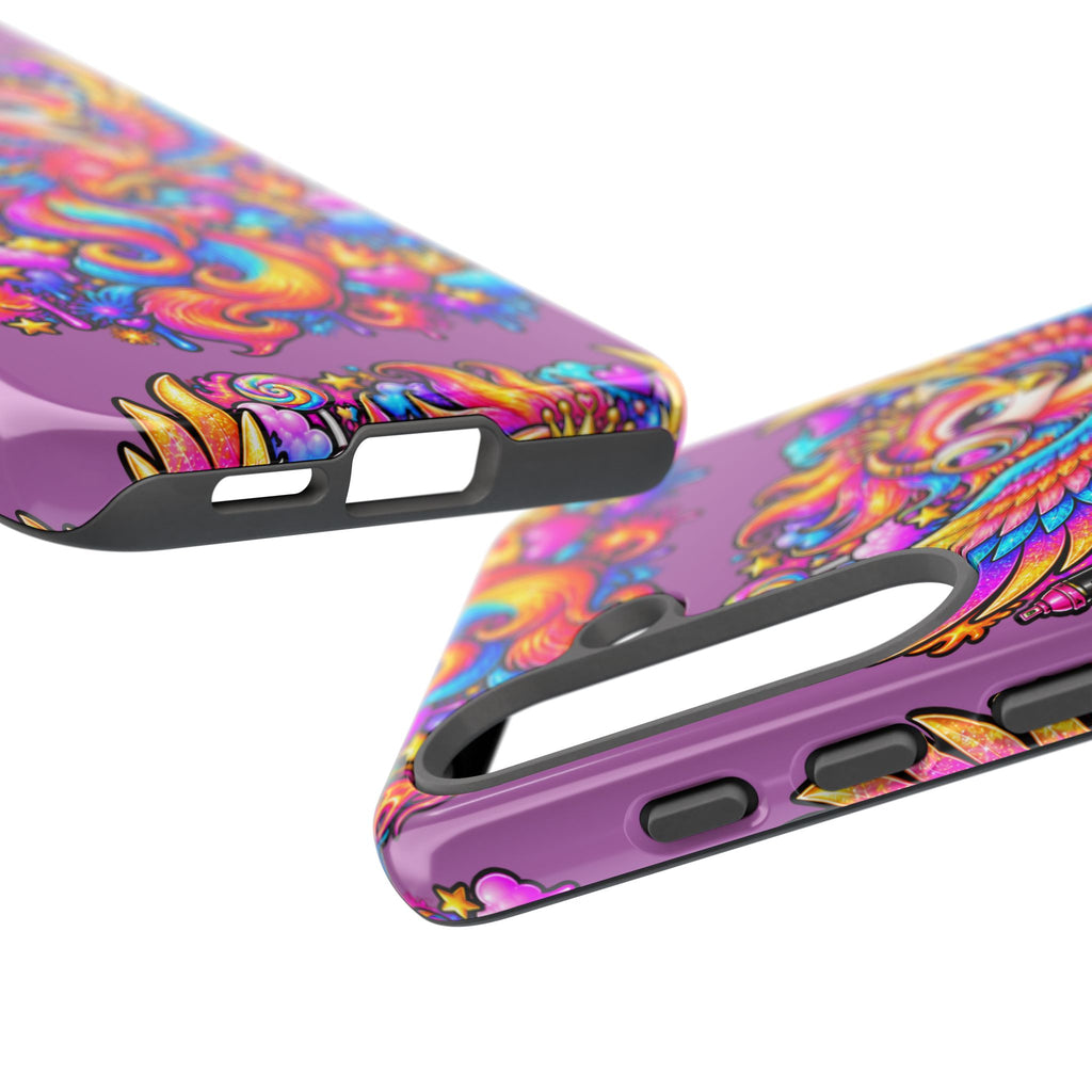 Phone Case — Vibrant Rainbow Phoenix with Headphones