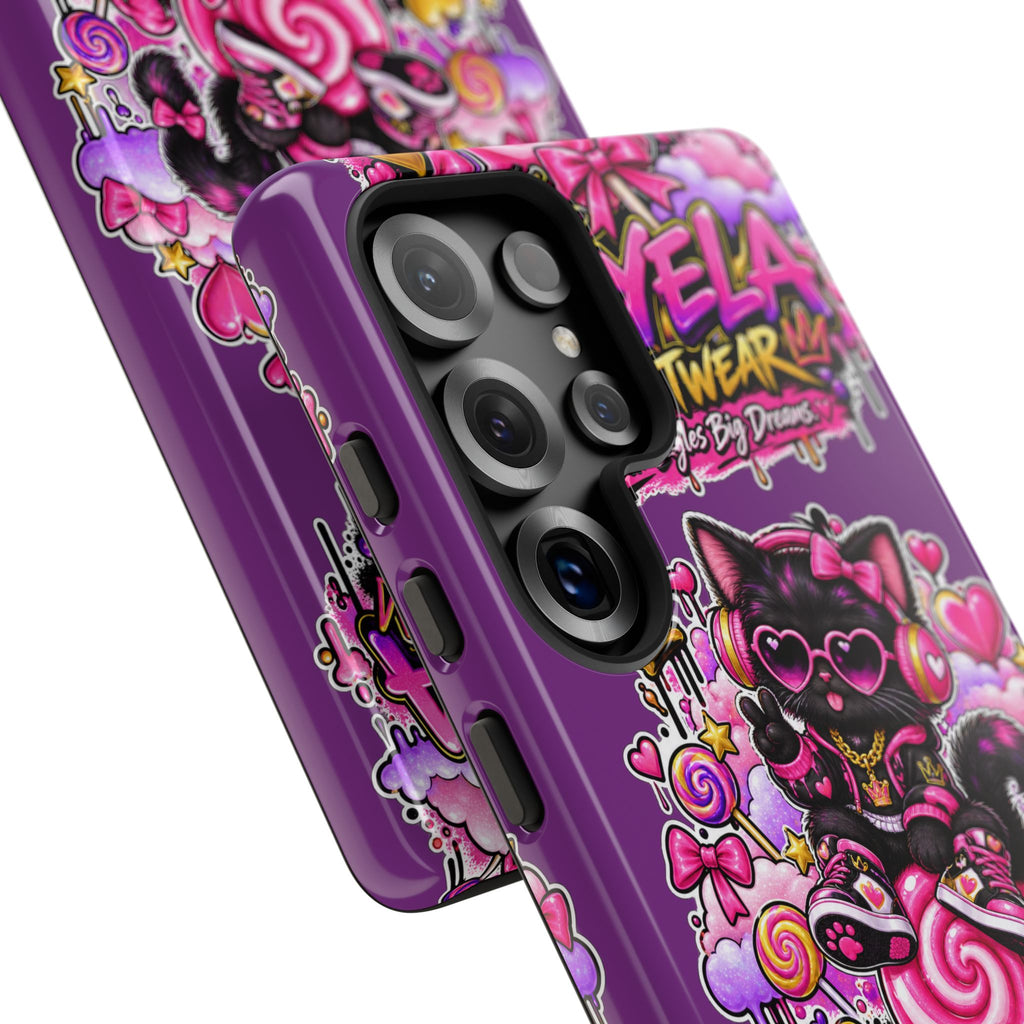 Cute Black Cat Candy Phone Case — Zaiyela Streetwear Magical Kitty