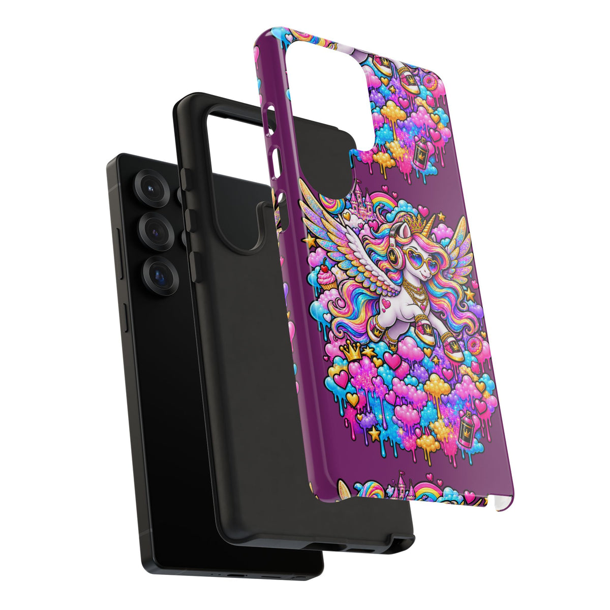 Unicorn Cute Tough Case — Colorful Rainbow Pegasus Phone Case