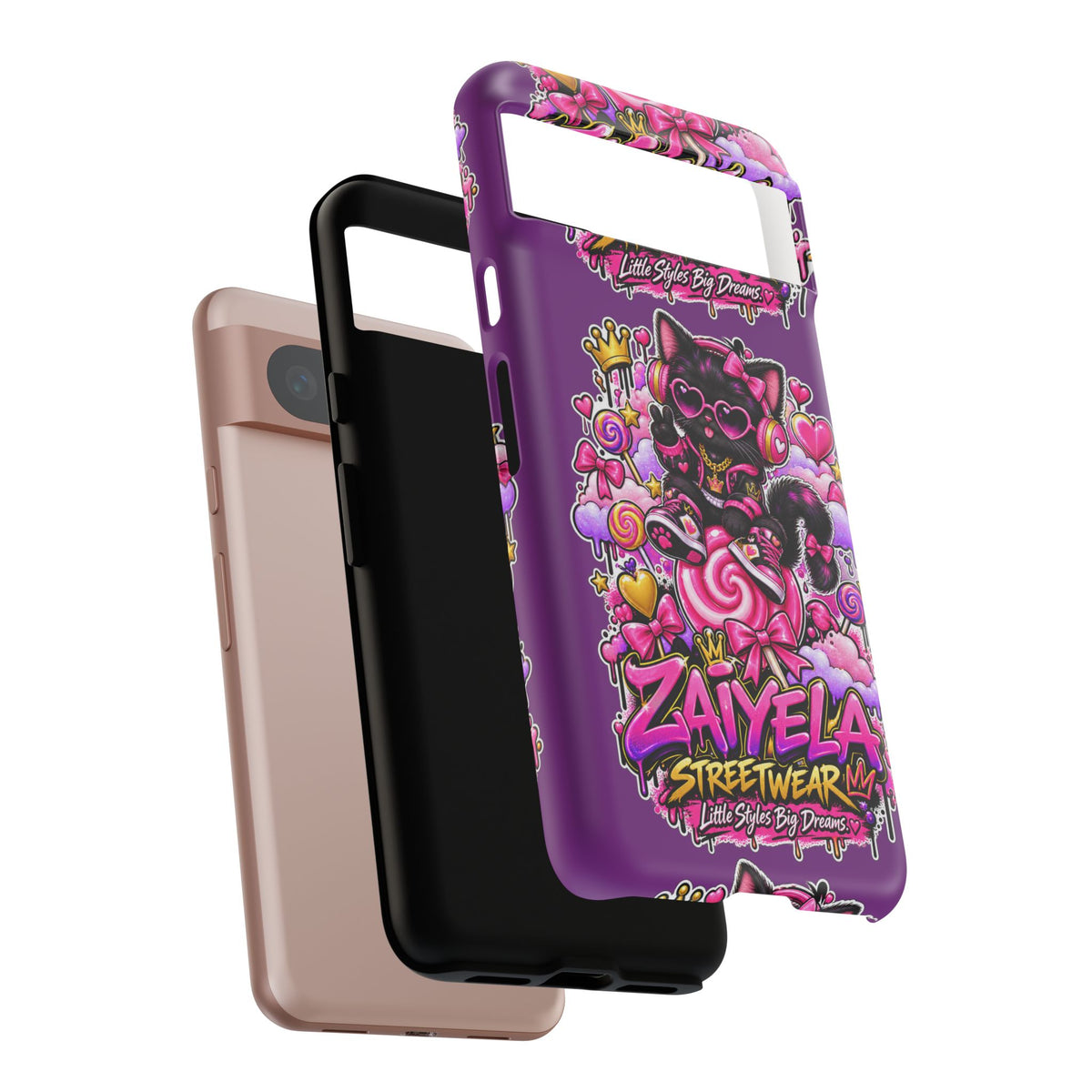 Cute Black Cat Candy Phone Case — Zaiyela Streetwear Magical Kitty