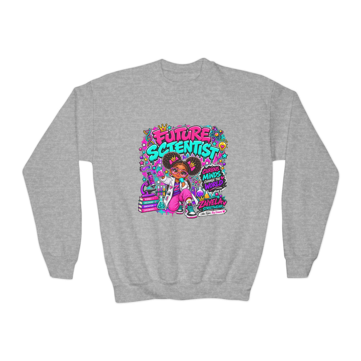 Future Scientist Youth Sweatshirt — Bright STEM Crewneck for Kids