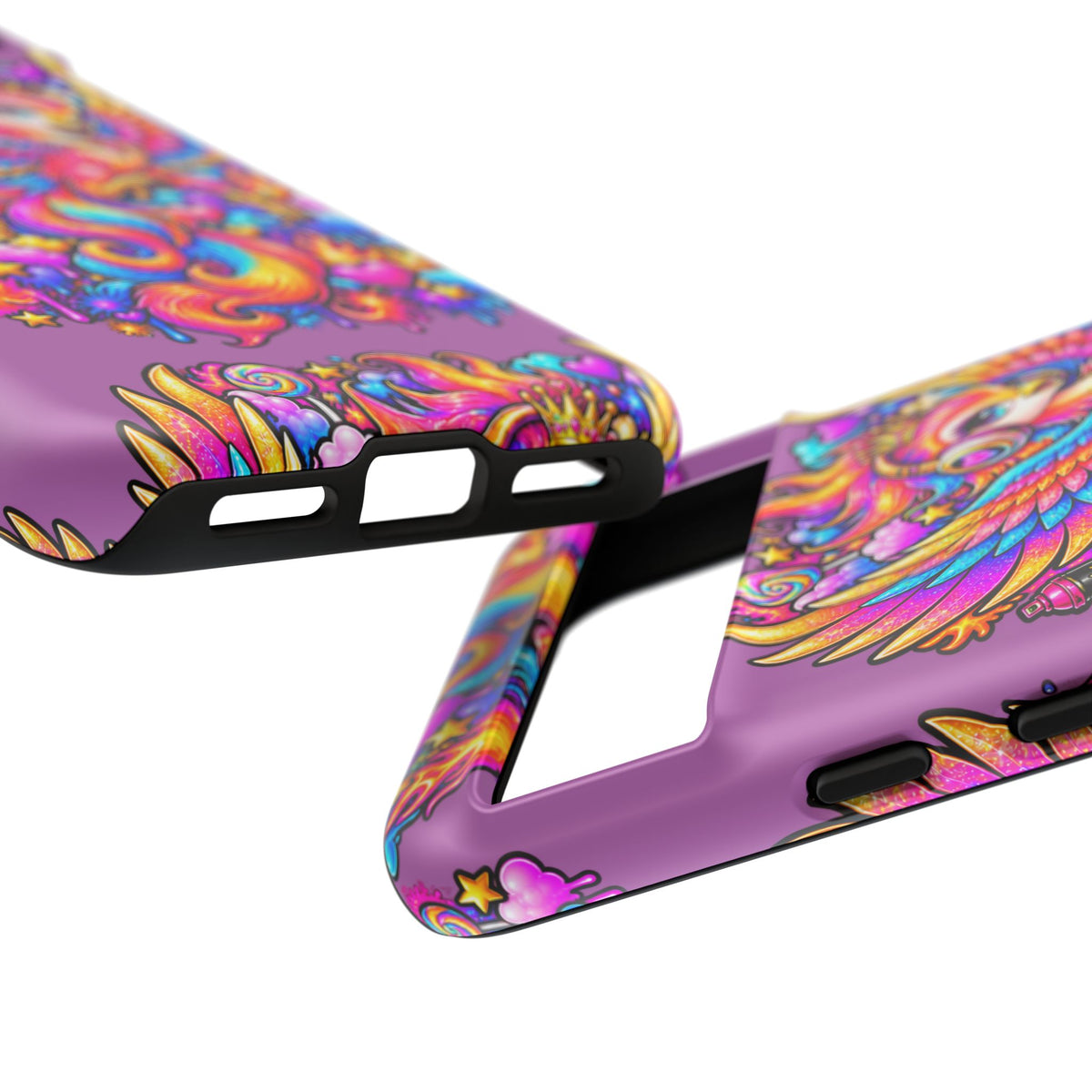 Phone Case — Vibrant Rainbow Phoenix with Headphones