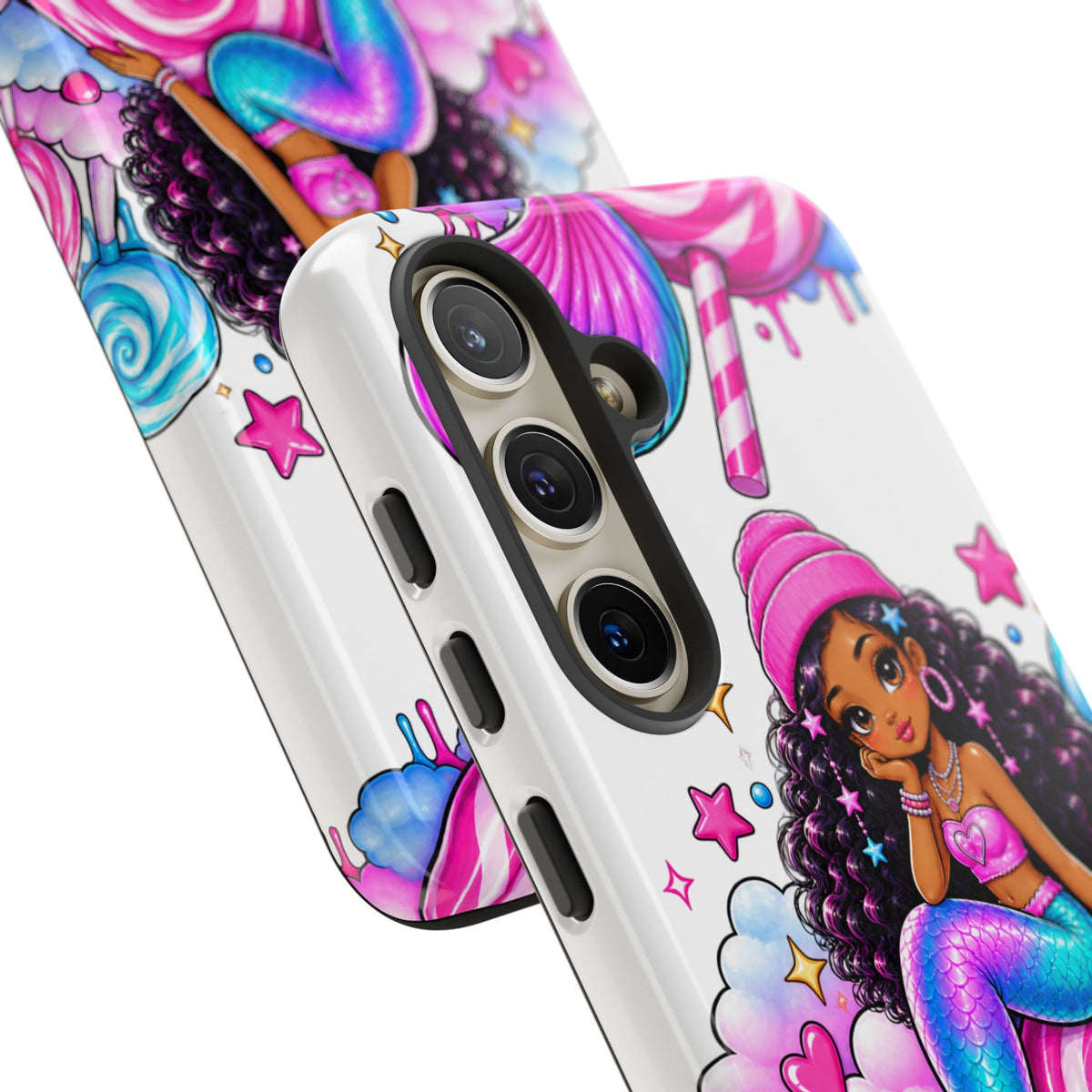 Cute Mermaid Candy Phone Case  Pink Lollipop Fantasy Tough Case