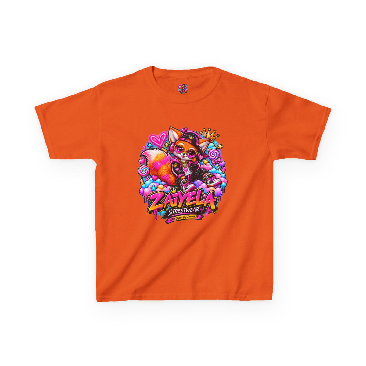 Kids Tee — Colorful Fox Streetwear Star