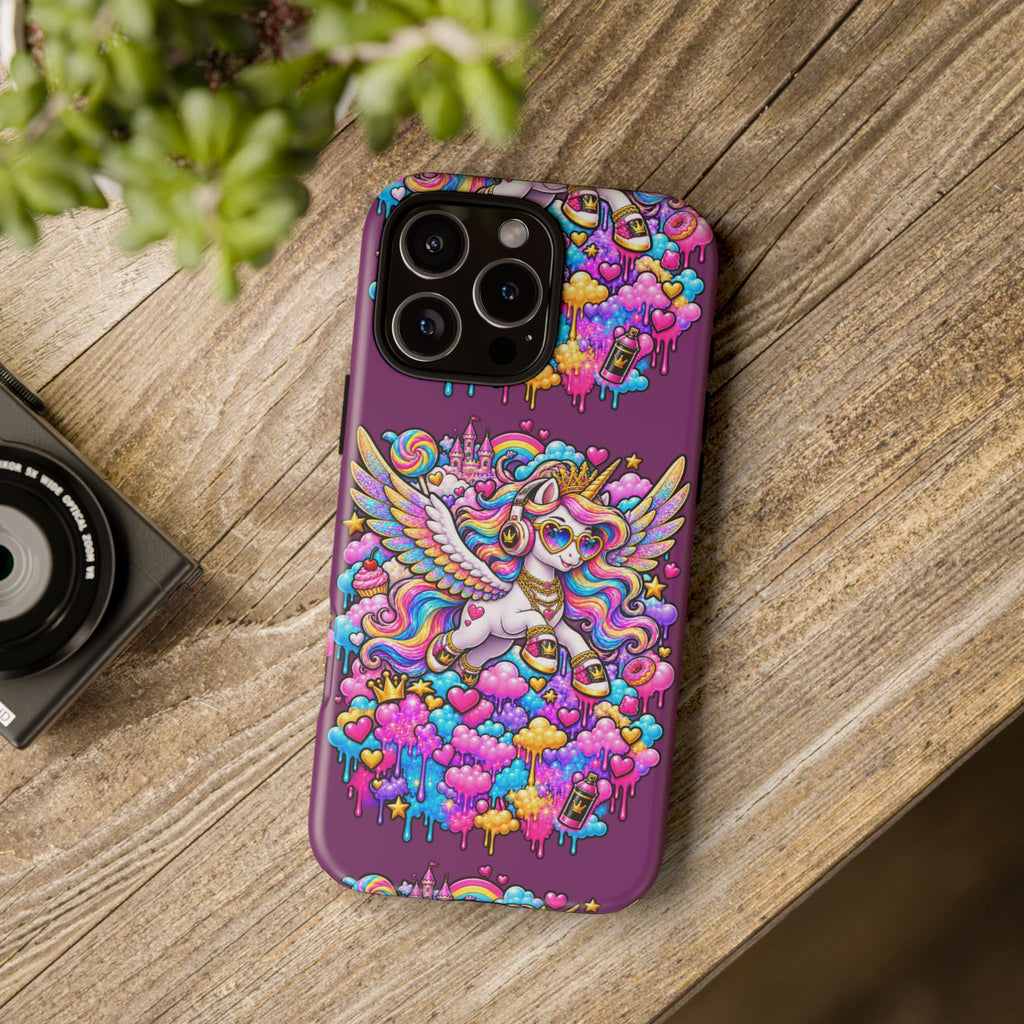 Unicorn Cute Tough Case — Colorful Rainbow Pegasus Phone Case