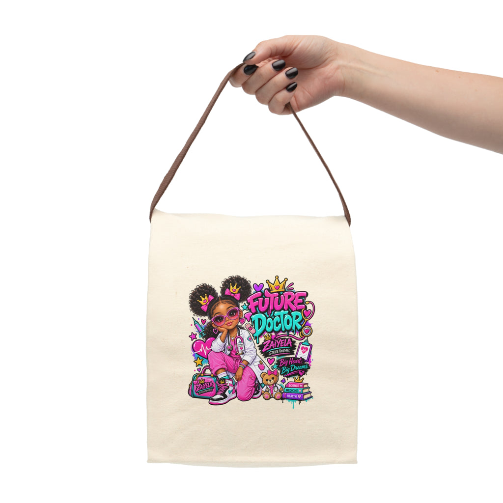 Future Doctor Canvas Lunch Bag — Kids Cute Medical Career Lunch Tote