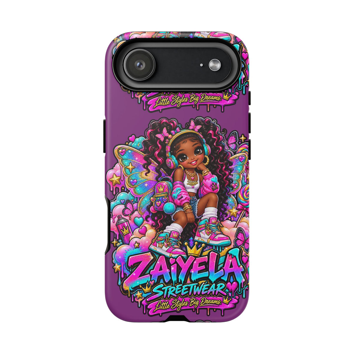 Cute Afro Rainbow Fairy Phone Case Fairy Streetwear Princess Protective Cover