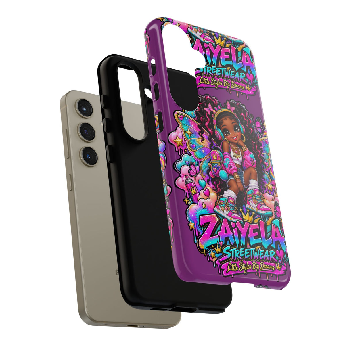 Cute Afro Rainbow Fairy Phone Case Fairy Streetwear Princess Protective Cover