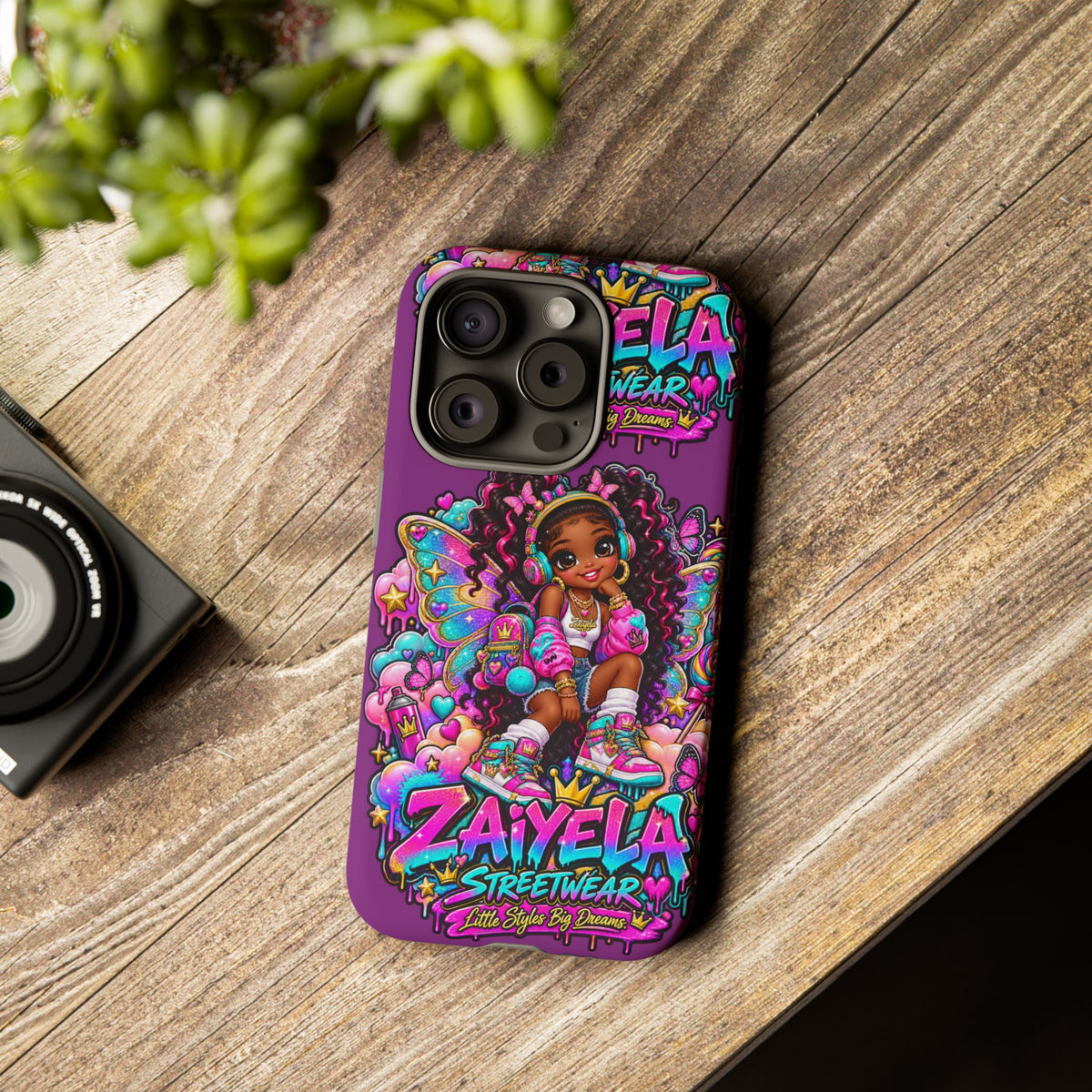Cute Afro Rainbow Fairy Phone Case Fairy Streetwear Princess Protective Cover