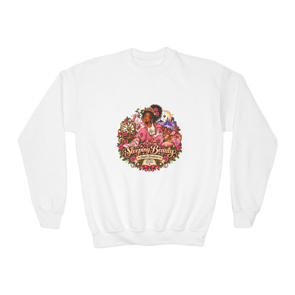 Youth Crewneck Sweatshirt Everyone Beautiful Floral Portrait Graphic