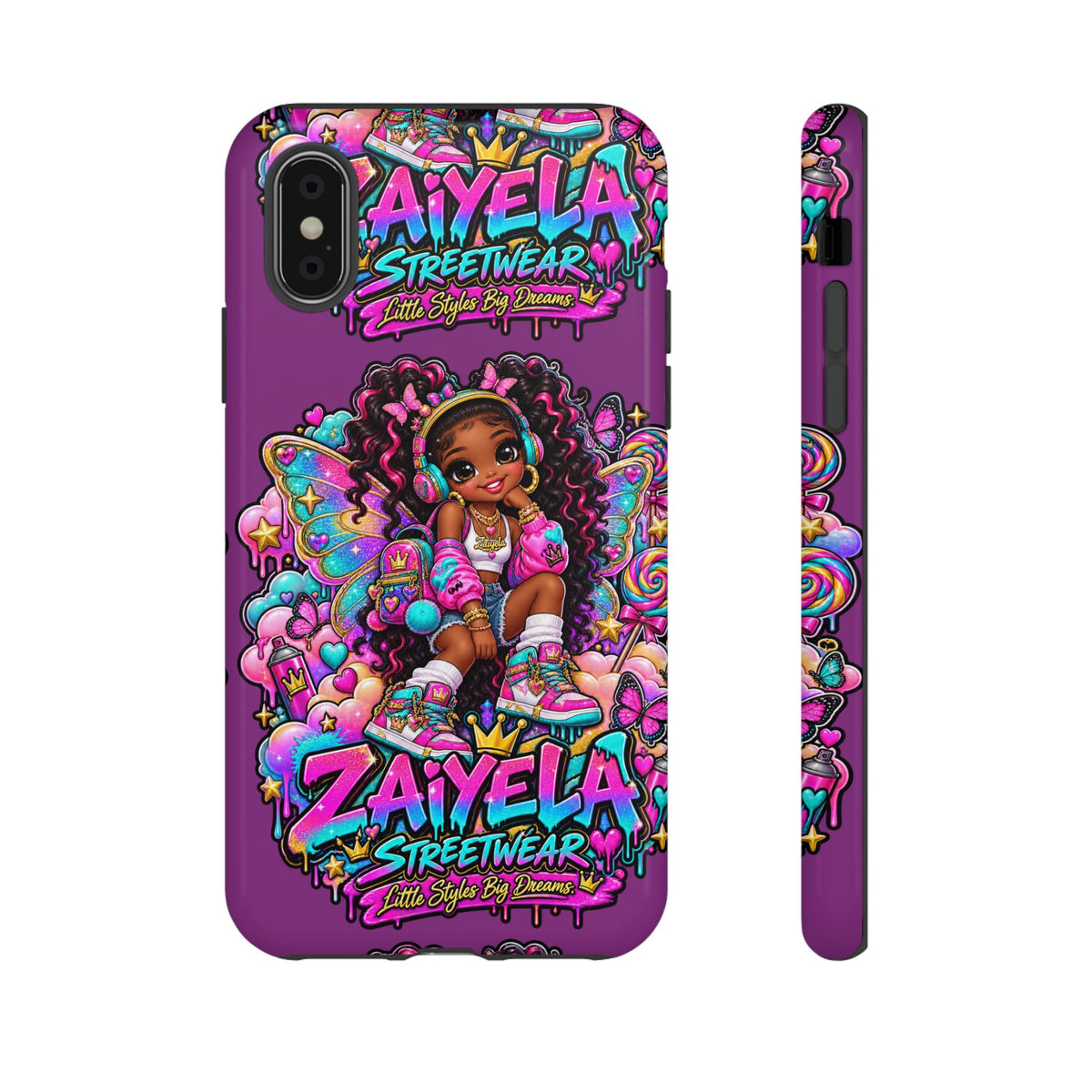 Cute Afro Rainbow Fairy Phone Case Fairy Streetwear Princess Protective Cover