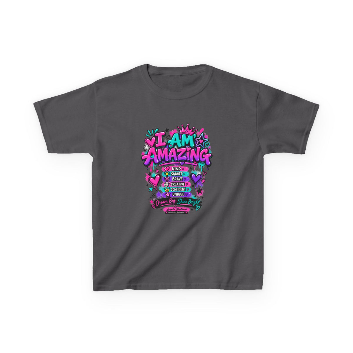 Kids T-Shirt — "I Am Amazing" Positive Affirmation Tee